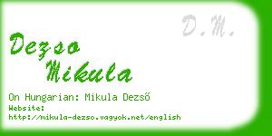 dezso mikula business card