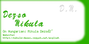 dezso mikula business card